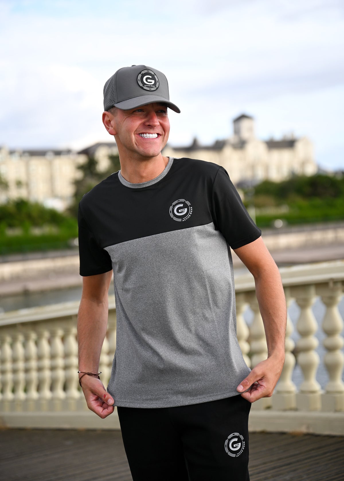 G LOC Active Three‑Piece Set (Black/White/Grey Edition)