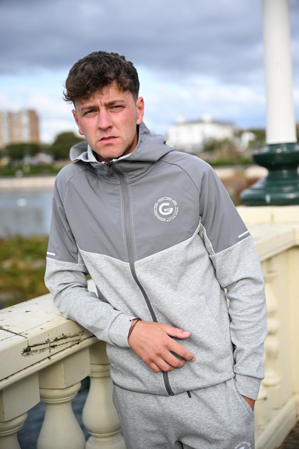 G LOC Active Three‑Piece Set (Grey/Light Grey Edition)