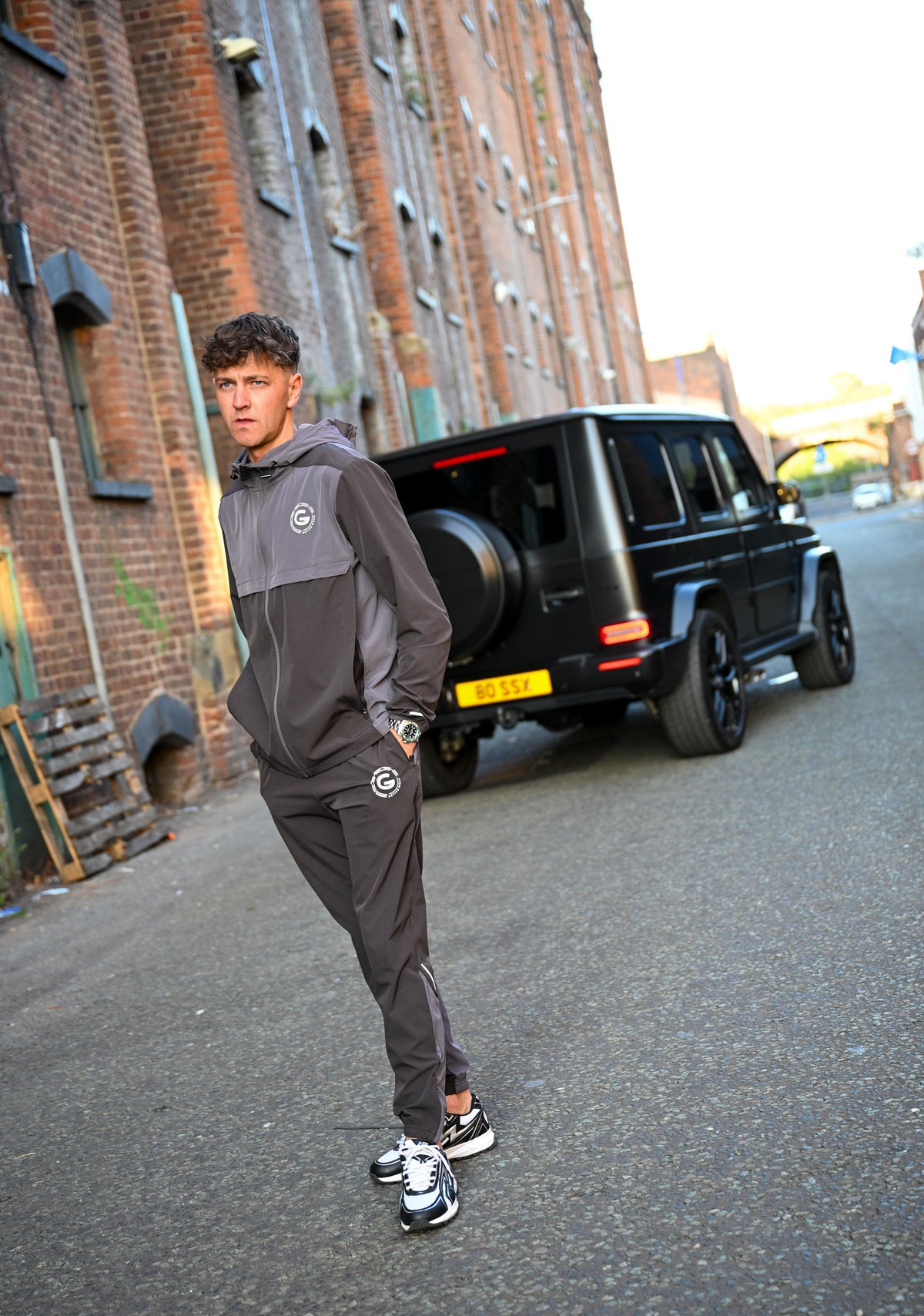 G LOC Velocity Gray/Dark Gray Tracksuit