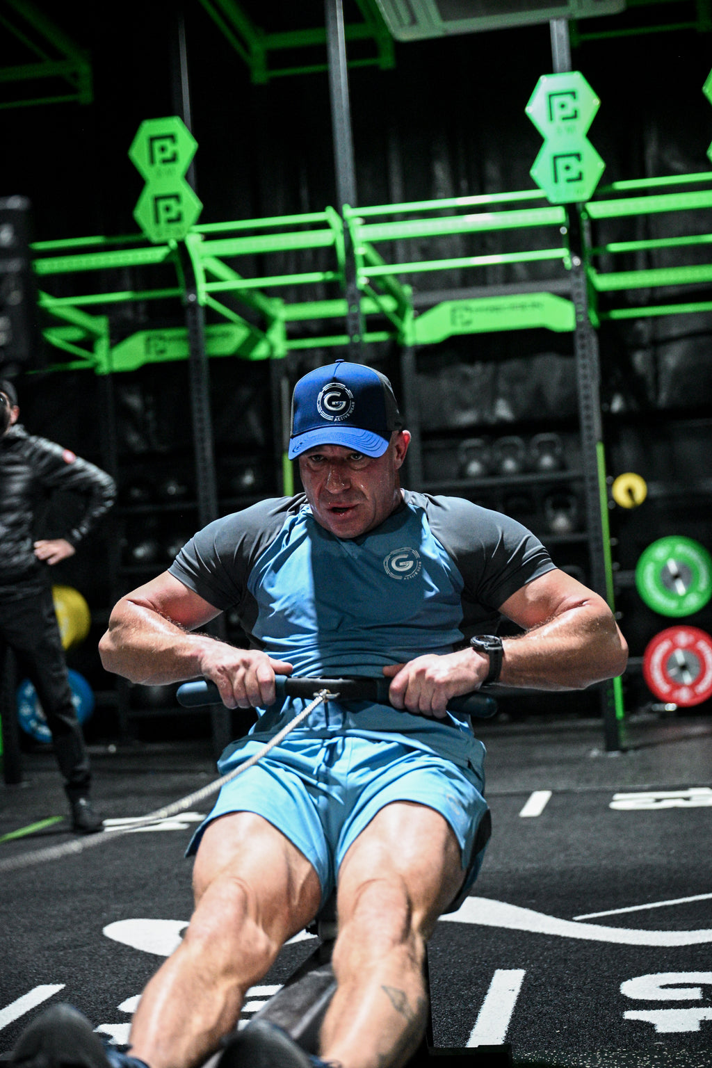 G LOC DualTone Baby Blue/Grey Performance Shorts