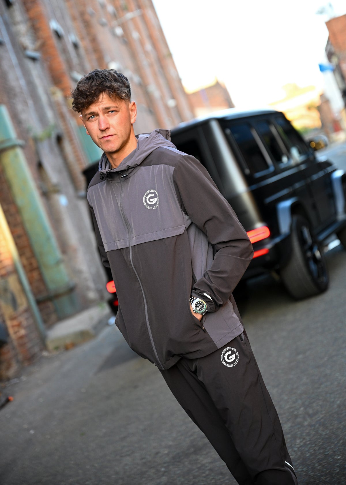 G LOC Velocity Gray/Dark Gray Tracksuit