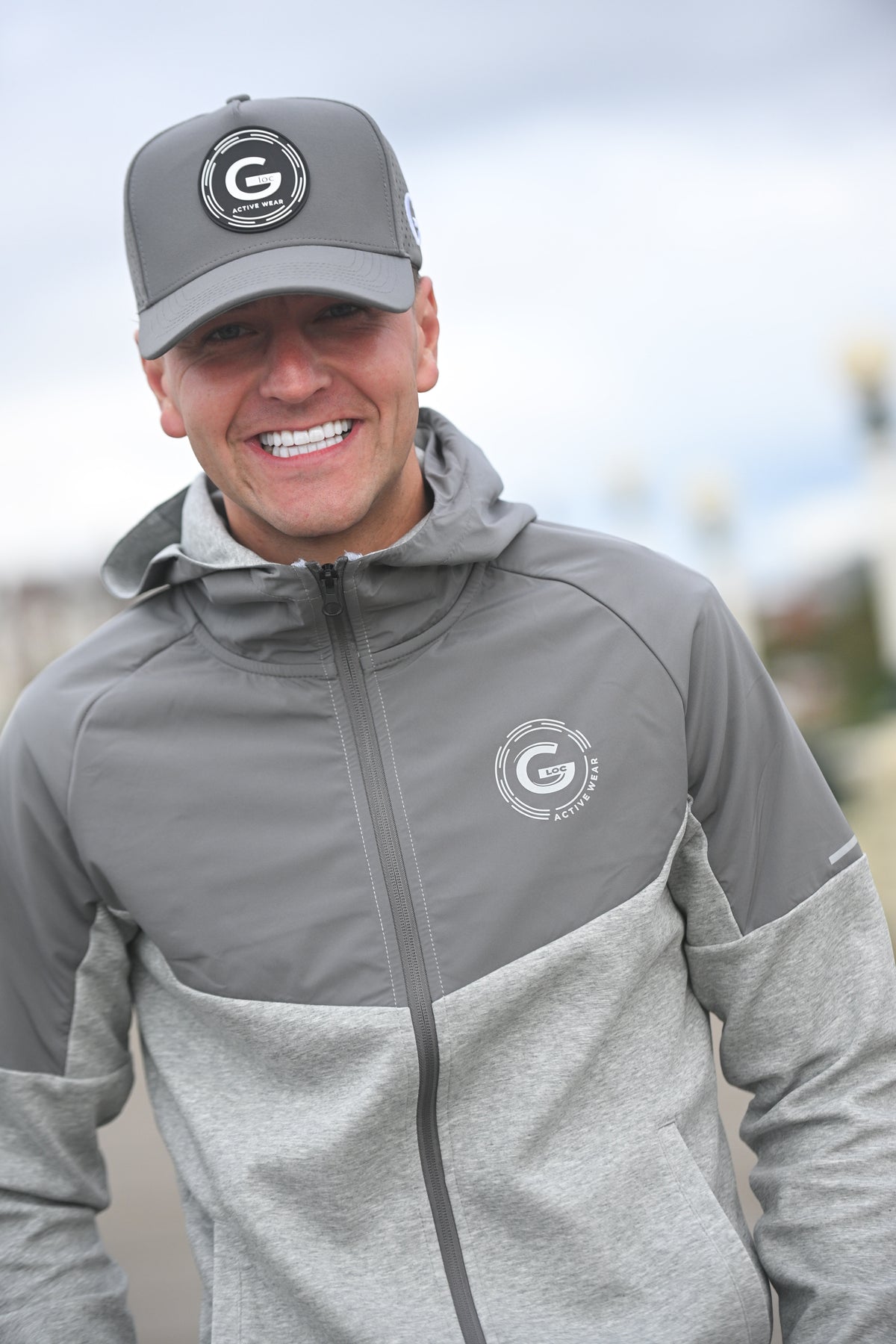 G LOC Active Three‑Piece Set (Grey/Light Grey Edition)