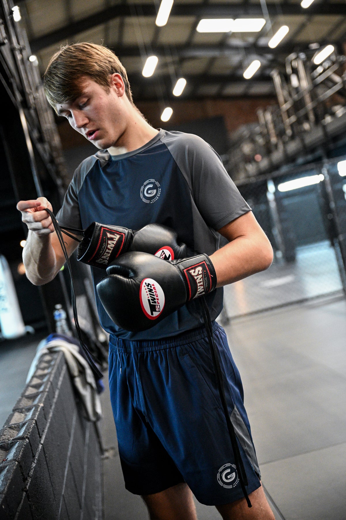 G LOC DualTone Navy Blue/Grey Performance T-Shirt