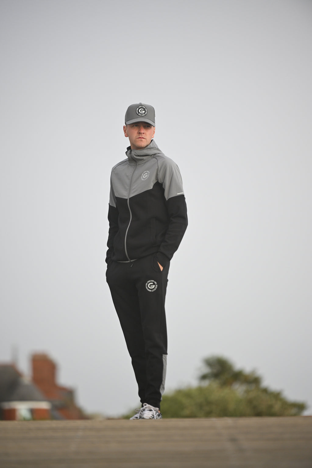 G LOC Active Three‑Piece Set (Black/White/Grey Edition)