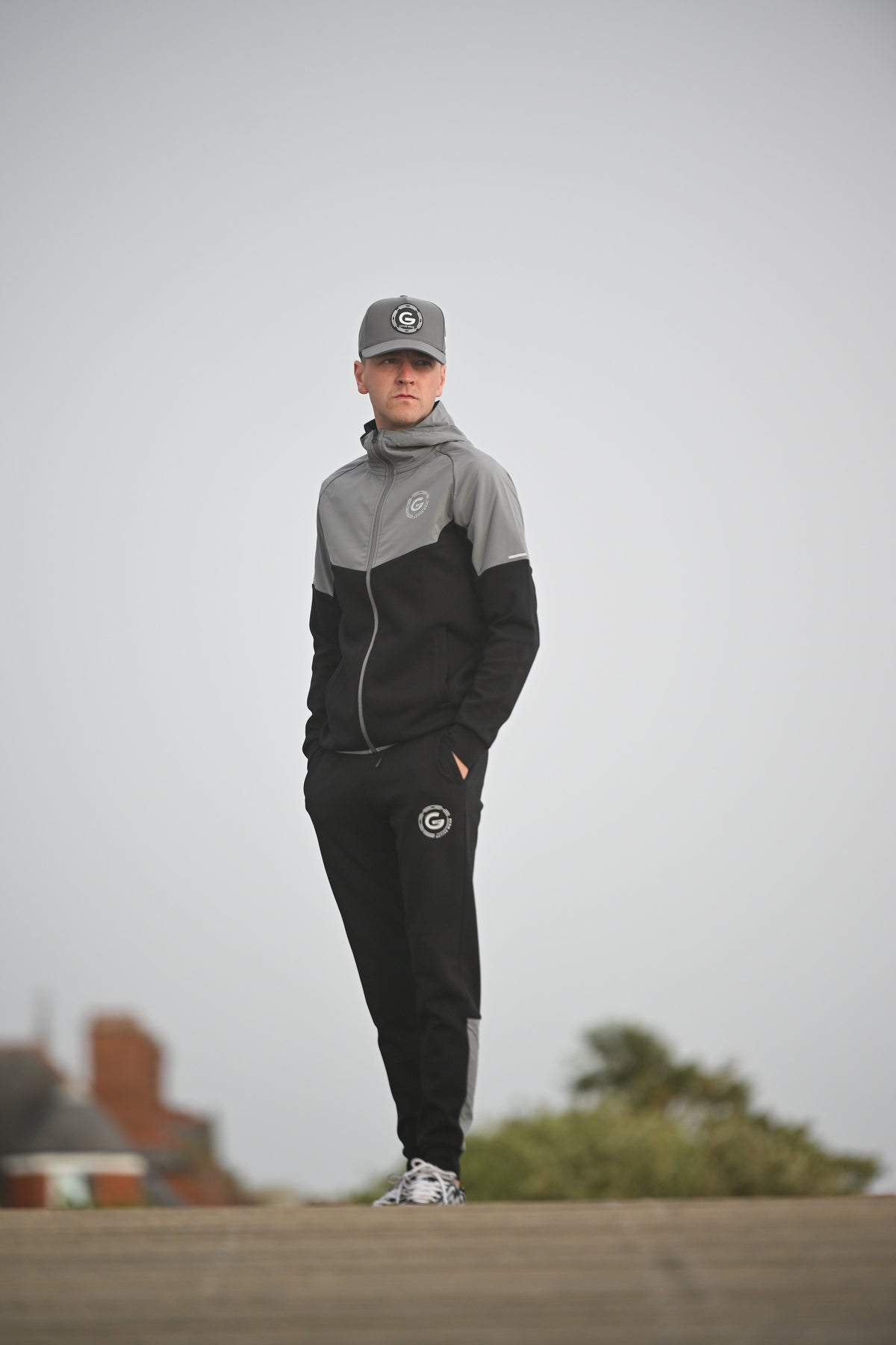G LOC Active Three‑Piece Set (Black/White/Grey Edition)