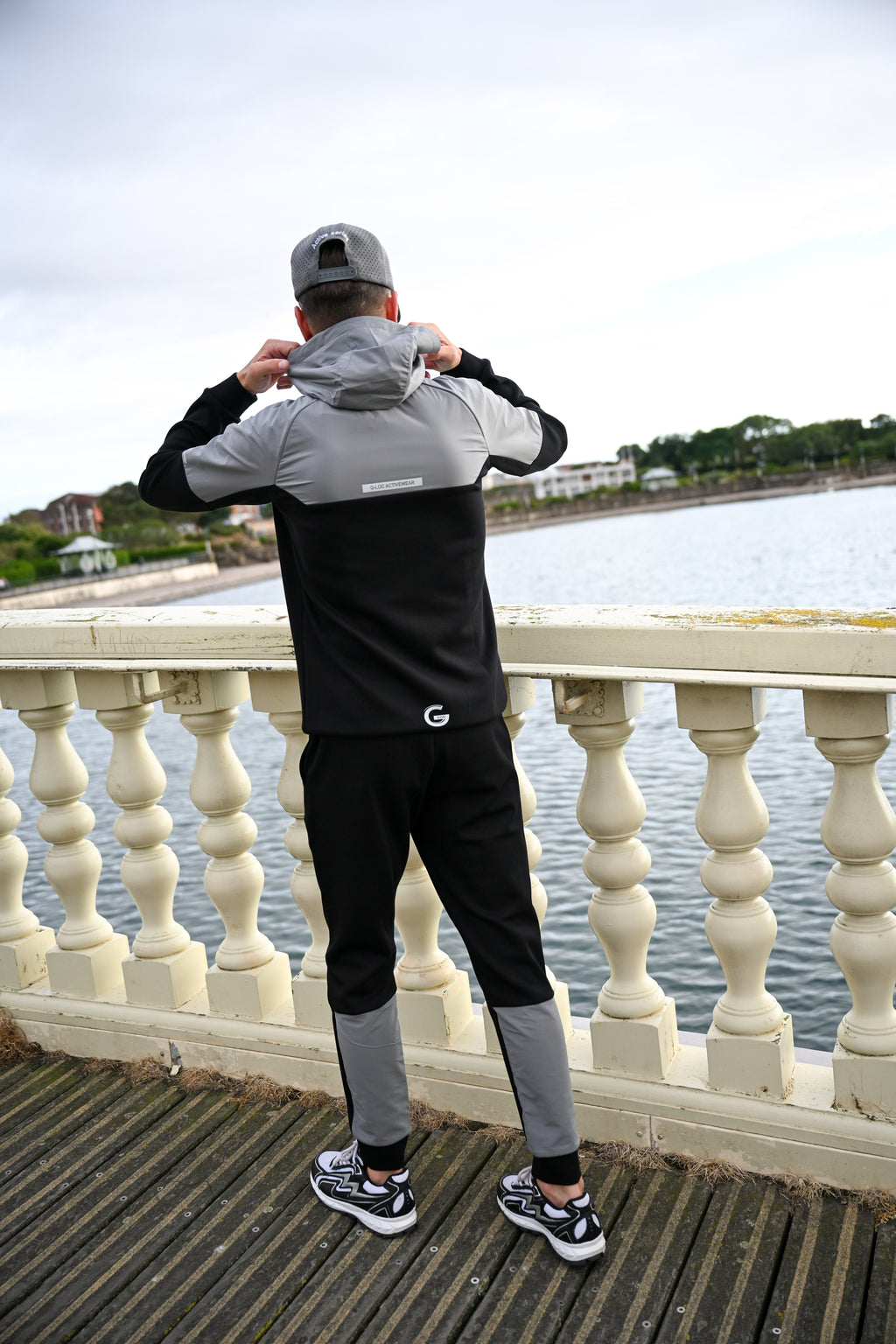 G LOC Active Three‑Piece Set (Black/White/Grey Edition)