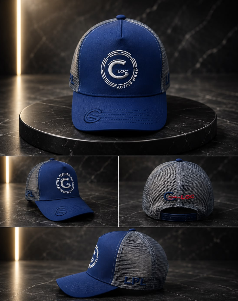 G-LOC Premium Activewear Cap (Navy Blue & Grey Edition)